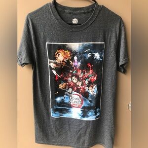Demon Slayer Mugen Train Gray T-Shirt Size Small